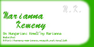 marianna kemeny business card